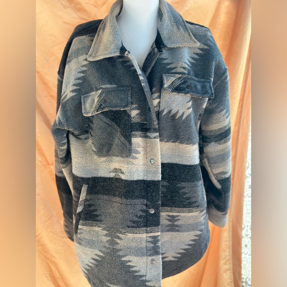 Fornia Los Angeles Black and Gray Patterned Jacket
